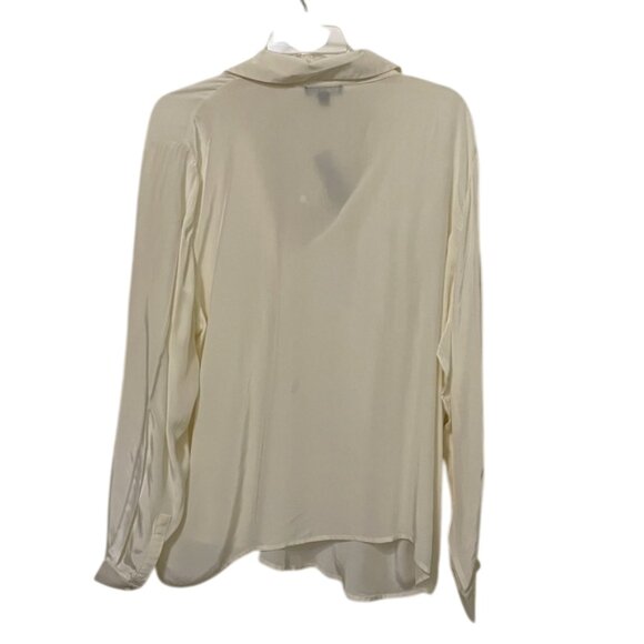 J. Crew Cream Bungalow Popover Crepe Shirt Womens Size 2X NEW Sheer CF440 - Picture 11 of 11